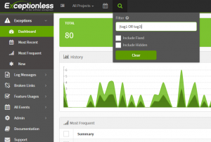 Exceptionless Search Filter Feature