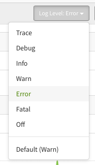 Log Level Settings