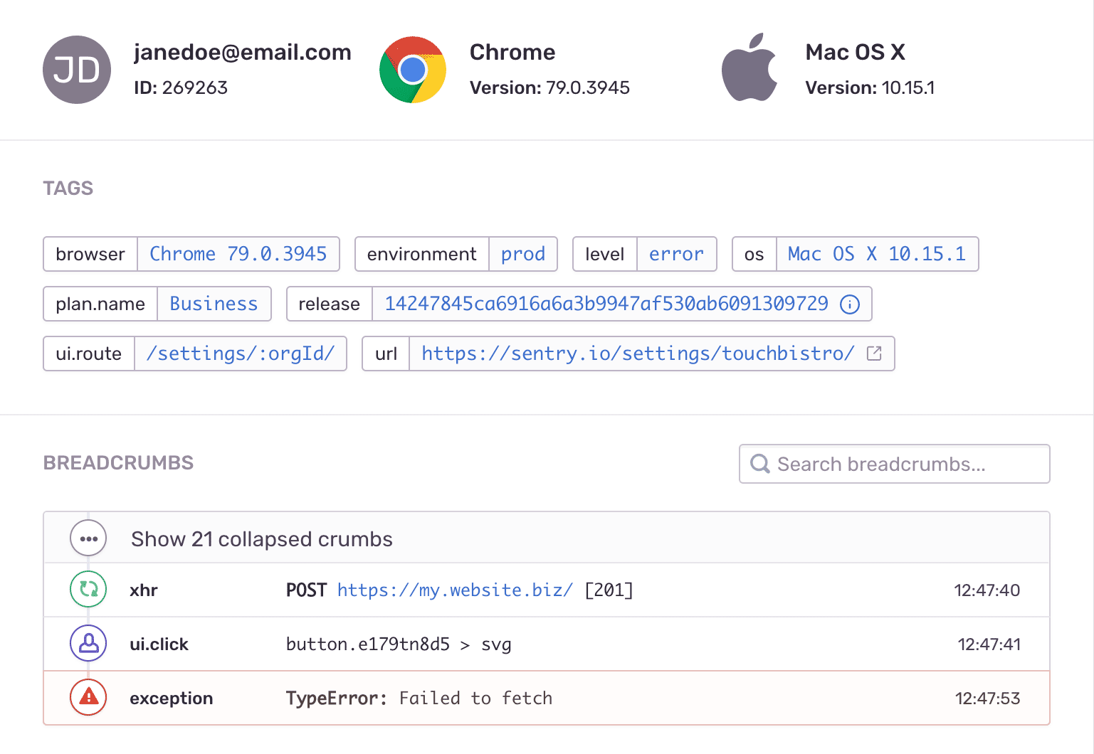 Sentry Example
