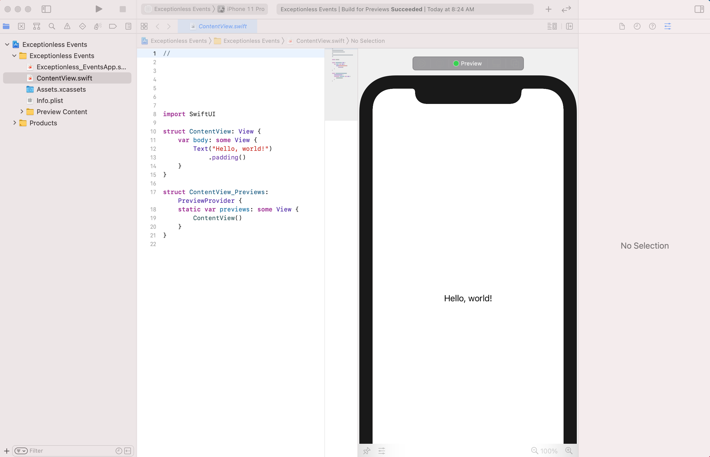 Example iOS project